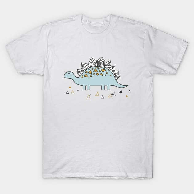 Dinosaur Stegosaurus T-Shirt by AliJun